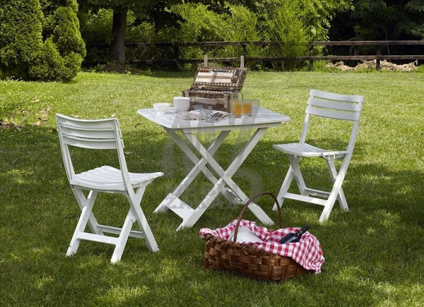 Tavolo Tevere Pieghevole Bianco 79x72x70H