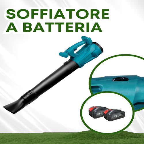Soffiatore a Batteria Professionale Soffiatore per Foglie 2 Batterie 6 Velocita'