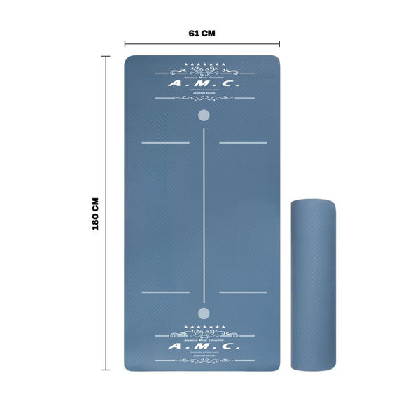 Tappetino Yoga in TPE Ecologico Doppio strato Antiscivolo 180x61 cm con Custodia