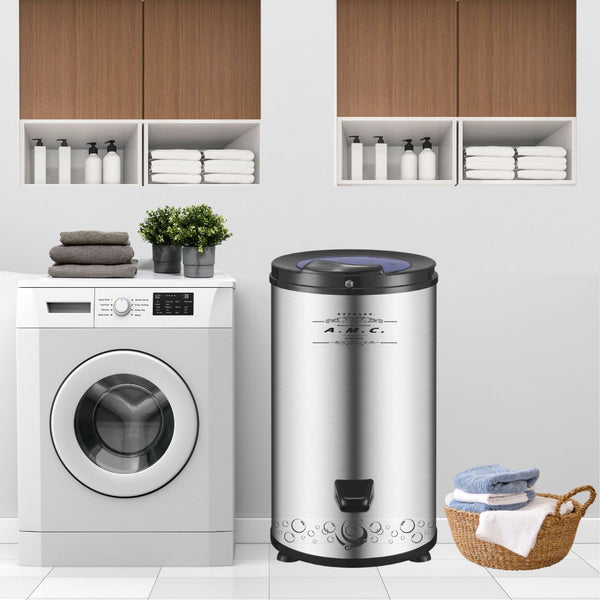 Asciugatrice Centrifuga Inox Asciugabiancheria Portatile Salvaspazio Silenziosa