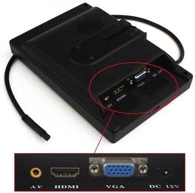 Monitor 7” HD TFT LCD | HDMI – VGA – AV – 12V | Display Multifunzione per Videosorveglianza e Auto