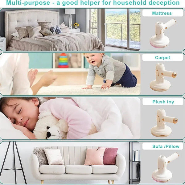 Aspiratore Antiacaro Wireless 3 in 1 | Triplo Filtro HEPA, Batteria Ricaricabile, Ideale per Materassi e Tessuti