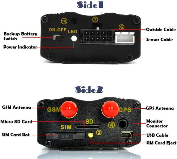 Localizzatore GPS per Auto TK103B | Antifurto GSM/GPRS con Controllo da Remoto e Microfono Integrato