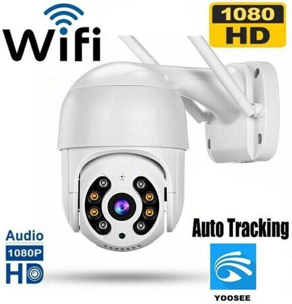 Telecamera WiFi Smart 1080P IP66 | Auto-Tracking, Visione Notturna e Audio Bidirezionale – Controllo da Smartphone