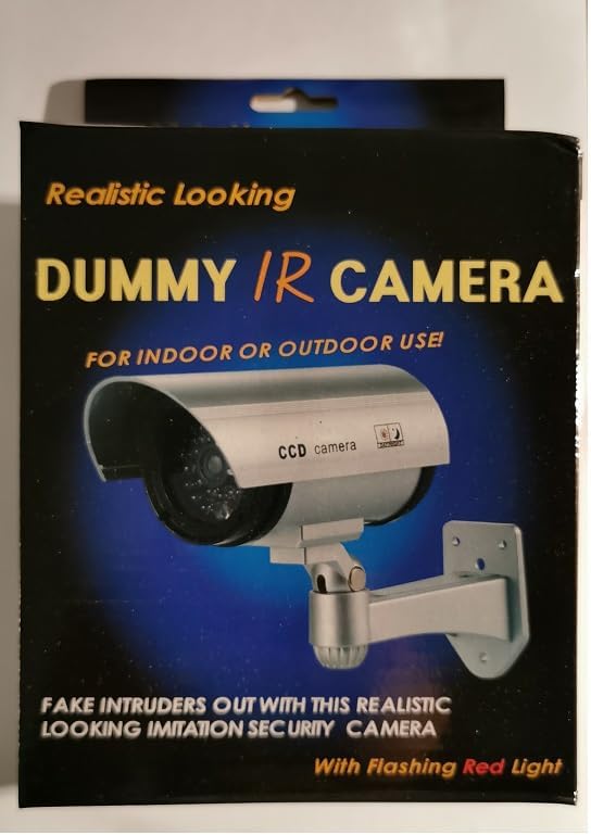 2 Telecamere Finte DUMMY IR CAMERA | LED Lampeggiante | Uso Interno ed Esterno