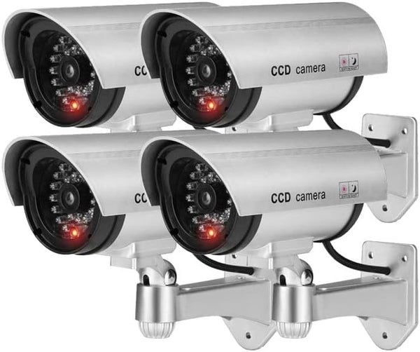 2 Telecamere Finte DUMMY IR CAMERA | LED Lampeggiante | Uso Interno ed Esterno