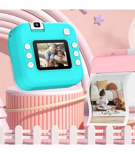Mini Fotocamera Digitale per Bambini con Stampa Istantanea | Display LCD, Ricaricabile, Carta Termica Inclusa