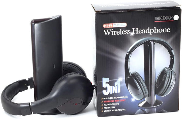 Cuffie Wireless 5 in 1 MH2001 | TV, PC, Radio FM e Chat Audio – Audio Hi-Fi e Comfort Totale