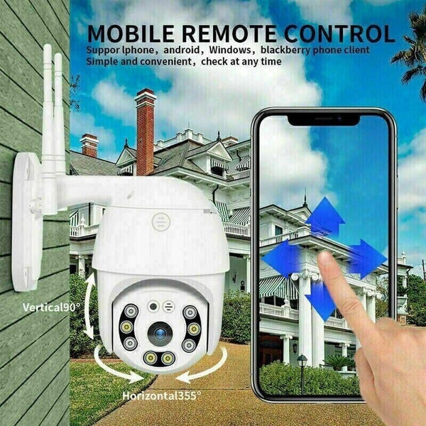 Telecamera WiFi Smart 1080P IP66 | Auto-Tracking, Visione Notturna e Audio Bidirezionale – Controllo da Smartphone