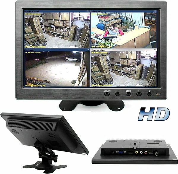 Monitor Professionale 10.1” TFT LCD HD | HDMI – VGA – AV – BNC | Display LED Multifunzione