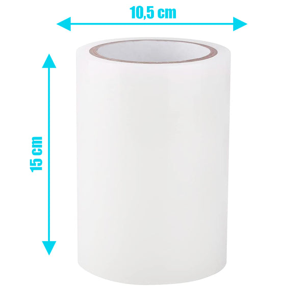 Rotolo pellicola adesiva per dispenser copriscarpe automatico 10x15 cm