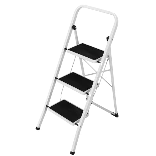 Scala Scaletta pieghevole salvaspazio con 3 gradini antiscivolo acciaio