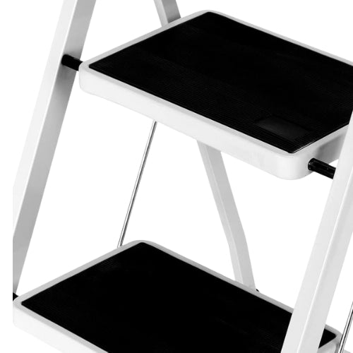 Scala Scaletta pieghevole salvaspazio con 2 gradini antiscivolo acciaio