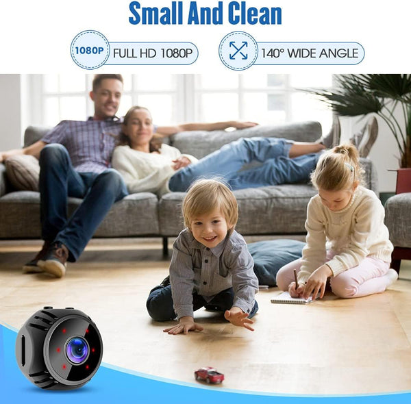 Telecamera WiFi Mini HD 1080P – Microcamera Nascosta con Visione Notturna, Rilevamento Movimento e Connessione App | Sorveglianza Wireless per Casa, Ufficio e Auto