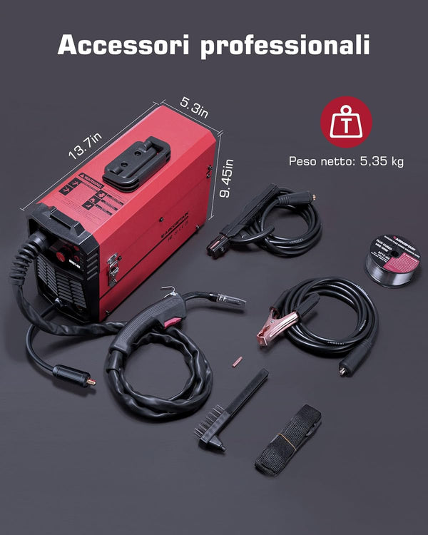 Saldatrice a Filo Continuo 3 in 1 MIG-MMA-TIG 550 | Display Digitale | 550A | Tecnologia IGBT | Professionale Multifunzione