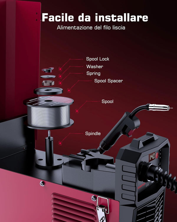 Saldatrice a Filo Continuo 3 in 1 MIG-MMA-TIG 550 | Display Digitale | 550A | Tecnologia IGBT | Professionale Multifunzione