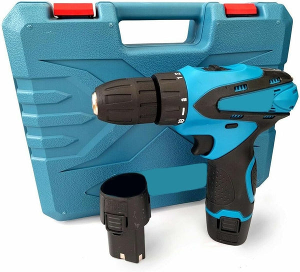 Trapano Avvitatore a Batteria 18V Mulinsen – 2 Batterie al Litio 2.0Ah | Valigetta con Accessori | 25Nm di Coppia | Velocità Variabile e Luce LED