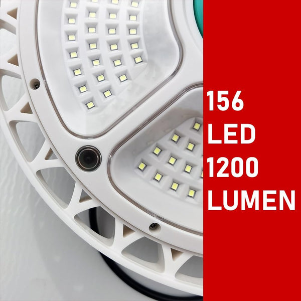 Lampada Solare LED 200W Leovin con Pannello Solare e Telecomando – 156 LED, 1200 Lumen, IP66, 4 Modalità di Luce