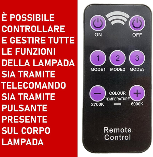 Lampada Solare LED 200W Leovin con Pannello Solare e Telecomando – 156 LED, 1200 Lumen, IP66, 4 Modalità di Luce