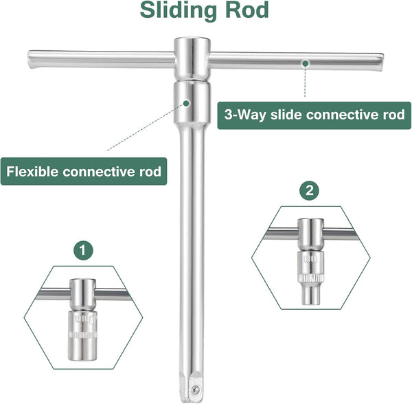 Set bussole e chiavi a cricchetto professionale con valigetta rigida – 108 pezzi