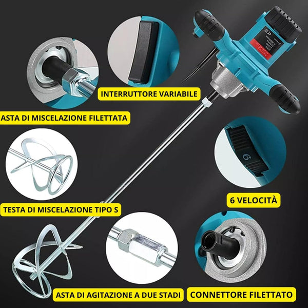 MISCELATORE ELETTRICO PROFESSIONALE VBN VND8110 – 120MM / 3000W / 0–900RPM