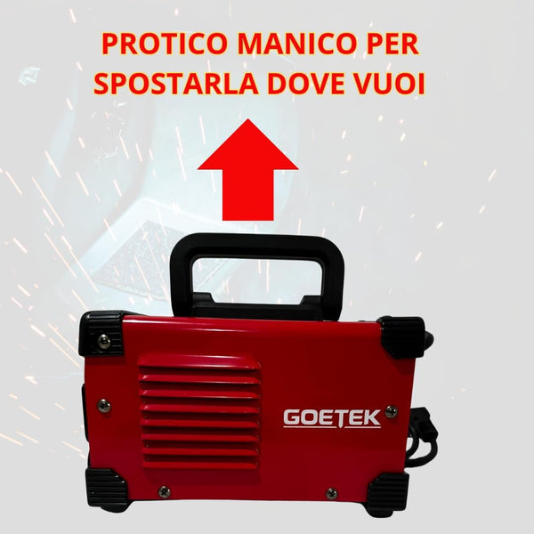 Saldatrice Inverter Portatile GOETEK MMA-500 | 400A Professionale | Tecnologia IGBT Digitale | Maschera e Cavi Inclusi | Compatta e Potente per Saldatura a Elettrodo