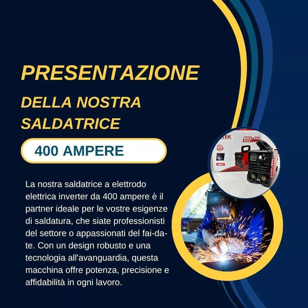 Saldatrice Inverter Portatile GOETEK MMA-500 | 400A Professionale | Tecnologia IGBT Digitale | Maschera e Cavi Inclusi | Compatta e Potente per Saldatura a Elettrodo