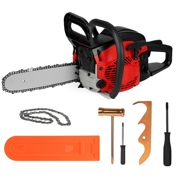 MOTOSEGA A SCOPPIO 52CC – 20" / 50CM – SISTEMA ANTIVIBRAZIONI E BLOCCO CATENA