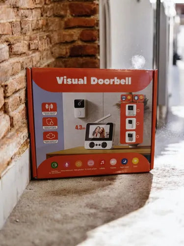 Campanello Video Wireless con Schermo 4.3" | Visual Doorbell – Visione Notturna, Foto/Video, Rilevamento Movimento