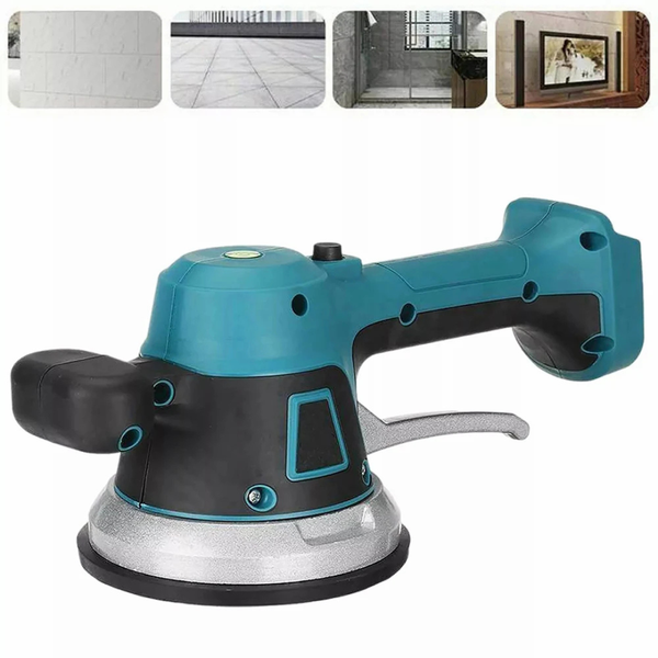 Vibratore per Piastrelle Elettrico 12V Brushless – Livellatrice per Pavimenti e Rivestimenti con Batteria al Litio 5.0Ah | Coppia 30Nm | Ø240mm