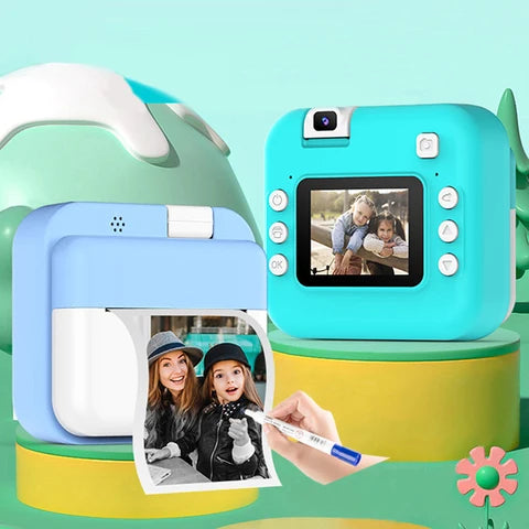 Mini Fotocamera Digitale per Bambini con Stampa Istantanea | Display LCD, Ricaricabile, Carta Termica Inclusa