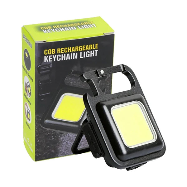 Mini Torcia Portachiavi COB Ricaricabile | LED Ultra Luminoso con Magnete e Apribottiglie