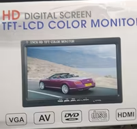 Monitor 7” HD TFT LCD | HDMI – VGA – AV – 12V | Display Multifunzione per Videosorveglianza e Auto