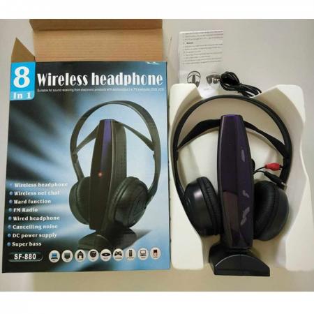 Cuffie Wireless 8 in 1 SF-880 | TV, PC, Console, Radio FM, Super Bass, Noise Cancelling