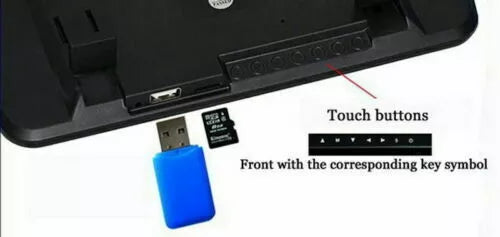 Specchietto Retrovisore con Schermo LCD 7” Full HD | Monitor Retrocamera Auto – Bluetooth, USB, SD, Telecomando