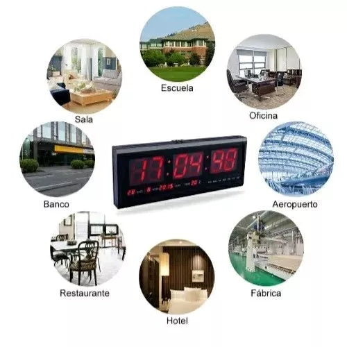 Orologio Digitale da Parete LED 3615 | Display Gigante con Data, Temperatura e LuminositĂ Automatica