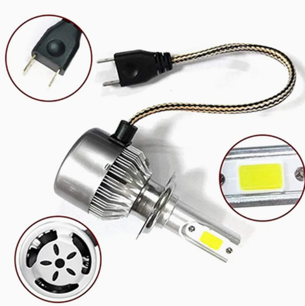 Lampadine LED C6 per Auto | 36W 3800LM | H7 / H11 / 9005 | Luce Bianco Ghiaccio 6000K