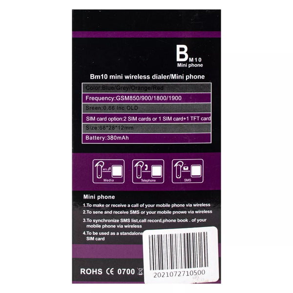 Mini Cellulare L8STAR BM10 | Dual SIM, Bluetooth, GSM Quad-Band – Ultra Compatto