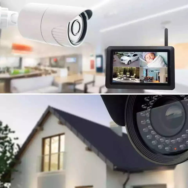 Kit Videosorveglianza AHD 5MPX – DVR 4 Canali + 4 Telecamere Bullet IR HD + Hard Disk 500GB | Visione Notturna e Rilevamento Intelligente Persona/Veicolo