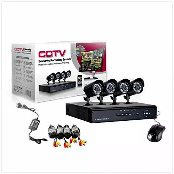 Kit Videosorveglianza AHD 5MPX – DVR 4 Canali + 4 Telecamere Bullet IR HD + Hard Disk 500GB | Visione Notturna e Rilevamento Intelligente Persona/Veicolo
