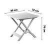 Tavolo Tevere Pieghevole Bianco 79x72x70H