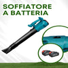 Soffiatore a Batteria Professionale Soffiatore per Foglie 2 Batterie 6 Velocita'