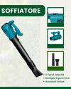 Soffiatore a Batteria Professionale Soffiatore per Foglie 2 Batterie 6 Velocita'