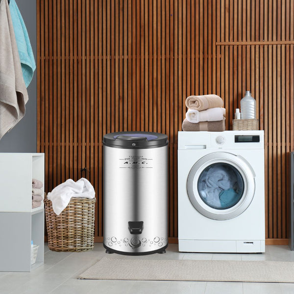 Asciugatrice Centrifuga Inox Asciugabiancheria Portatile Salvaspazio Silenziosa