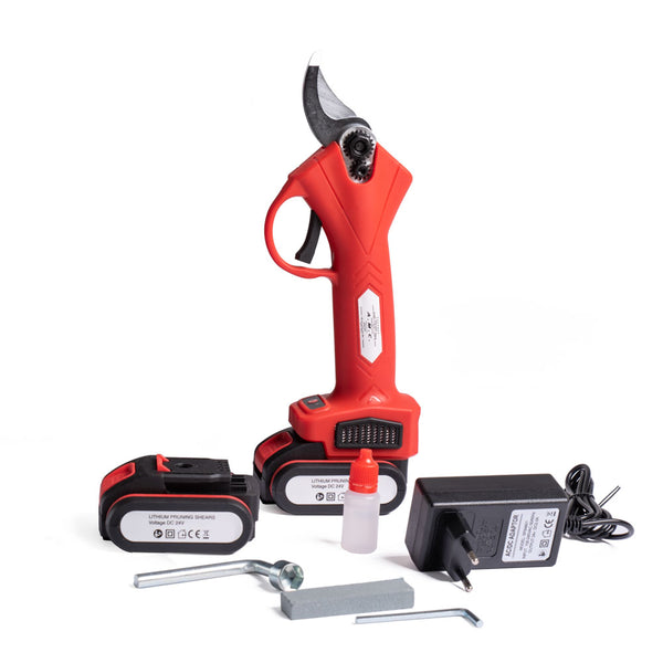 Forbici potatura elettriche 2 batterie caricatore valigetta e accessori