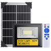 JORTAN Faro Solare 60W | Proiettore LED da Esterno con Pannello Solare e Telecomando
