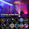 Proiettore Galassia LED 12 Film – Galaxy Projector con 12 Diapositive e Rotazione Silenziosa | Effetto Cielo Stellato Realistico per Camera, Bambini e Relax