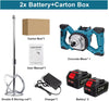 MISCELATORE ELETTRICO A BATTERIA 21V – 2 BATTERIE – MOTORE BRUSHLESS
