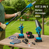 Kit forbici + motosega + asta telescopica 3m - Dealix