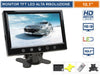 Monitor TFT LED 10.1” HD | Con Telecomando e Doppio Ingresso Video RCA